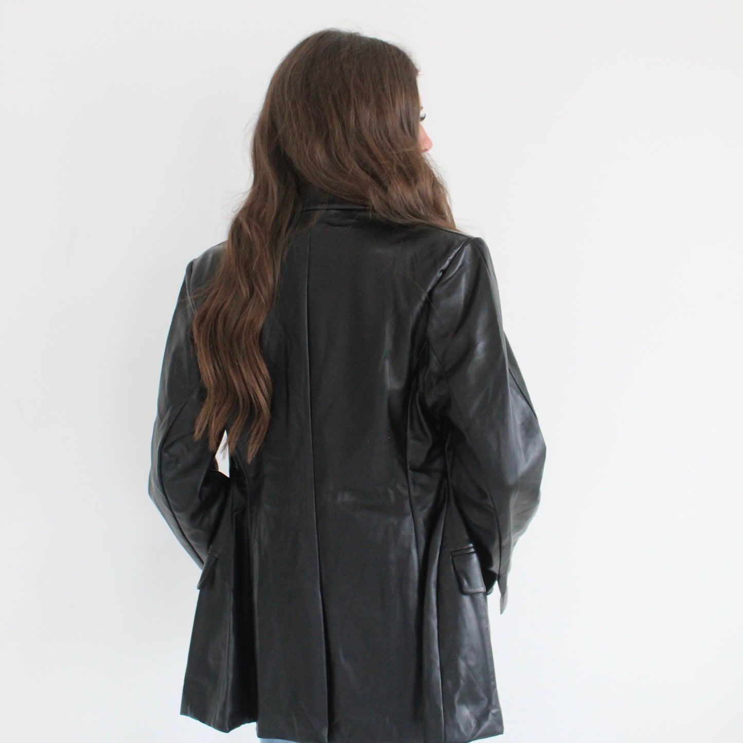 the midnight leather blazer