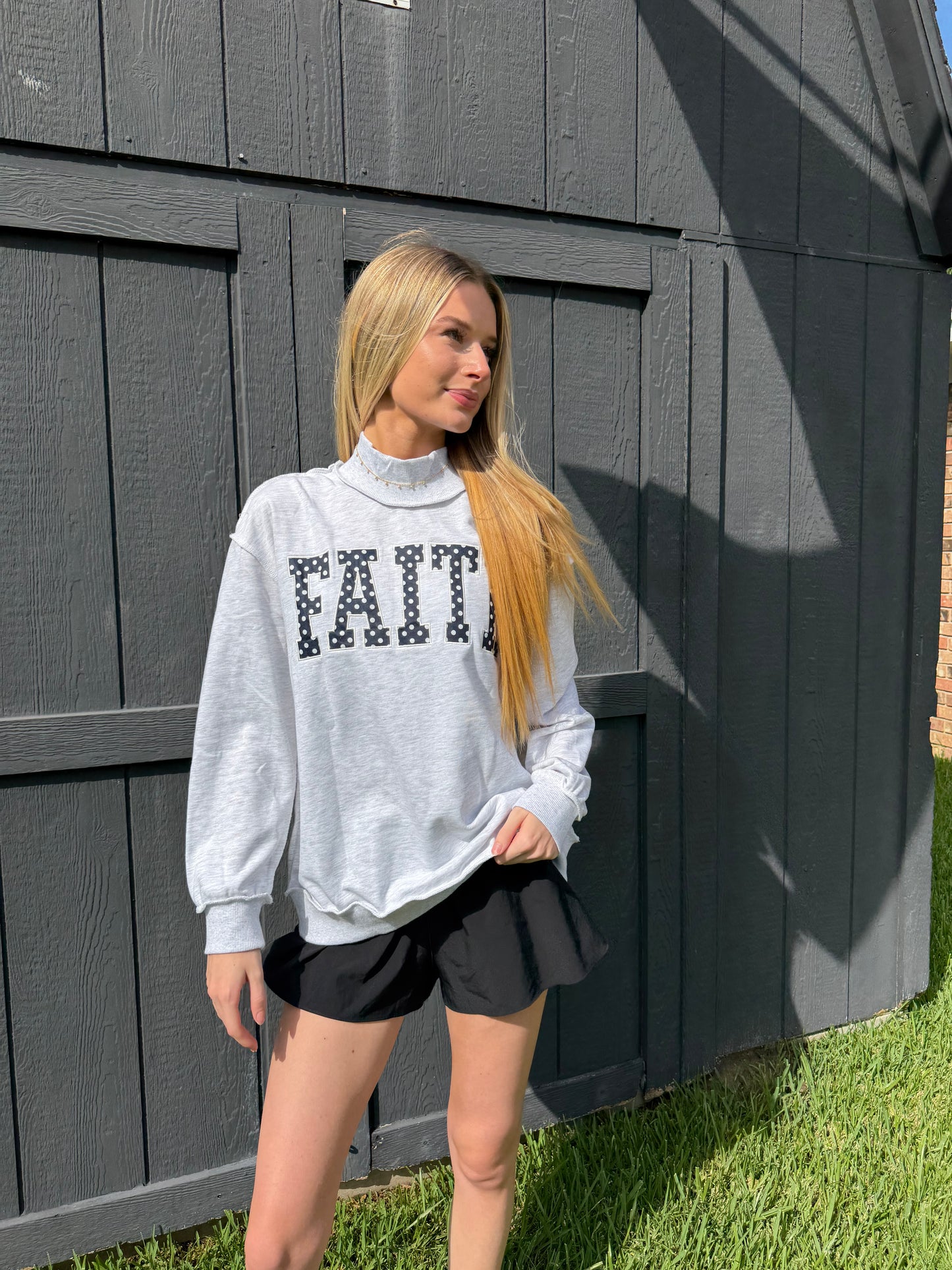 the faithful mock neck