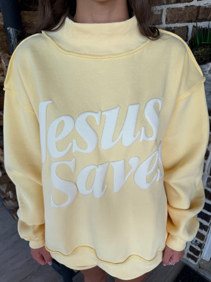 the jesus saves mock neck
